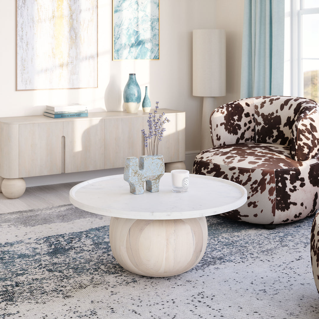 Zuo Savona Coffee Table White & Whitewashed