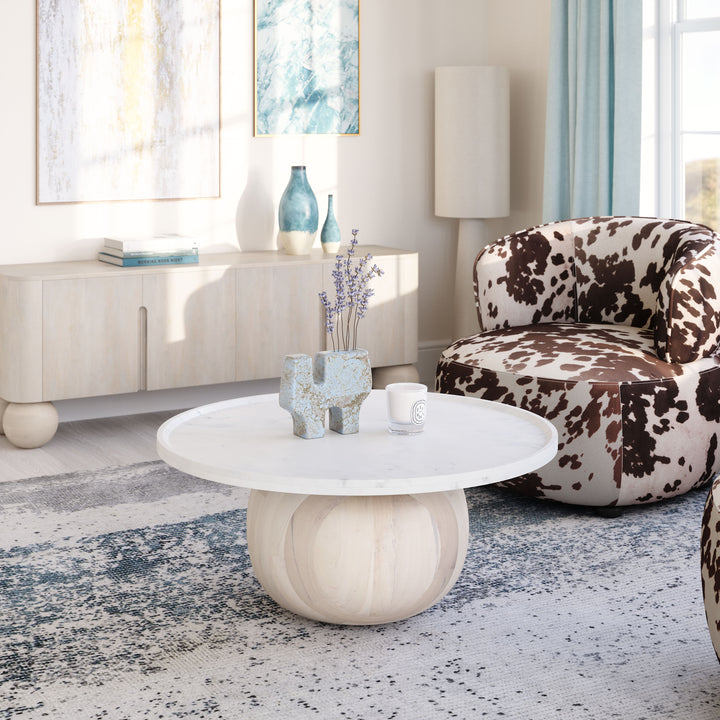 Zuo Savona Coffee Table White & Whitewashed