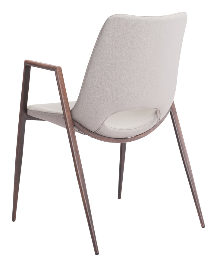 Zuo Desi Dining Chair (Set of 2) Beige & Walnut