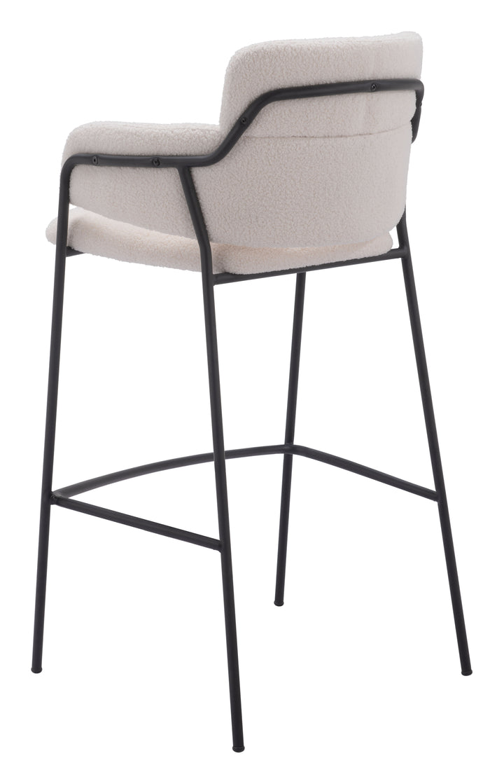 Zuo Marcel Barstool (Set of 2) Cream