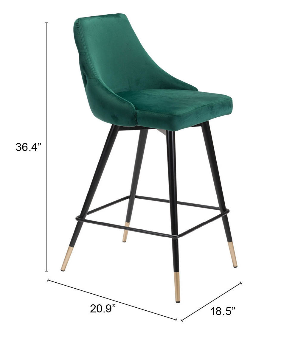 Zuo Piccolo Counter Stool Green
