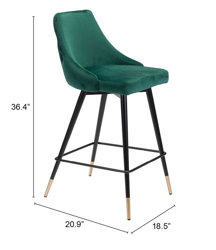 Zuo Piccolo Counter Stool Green