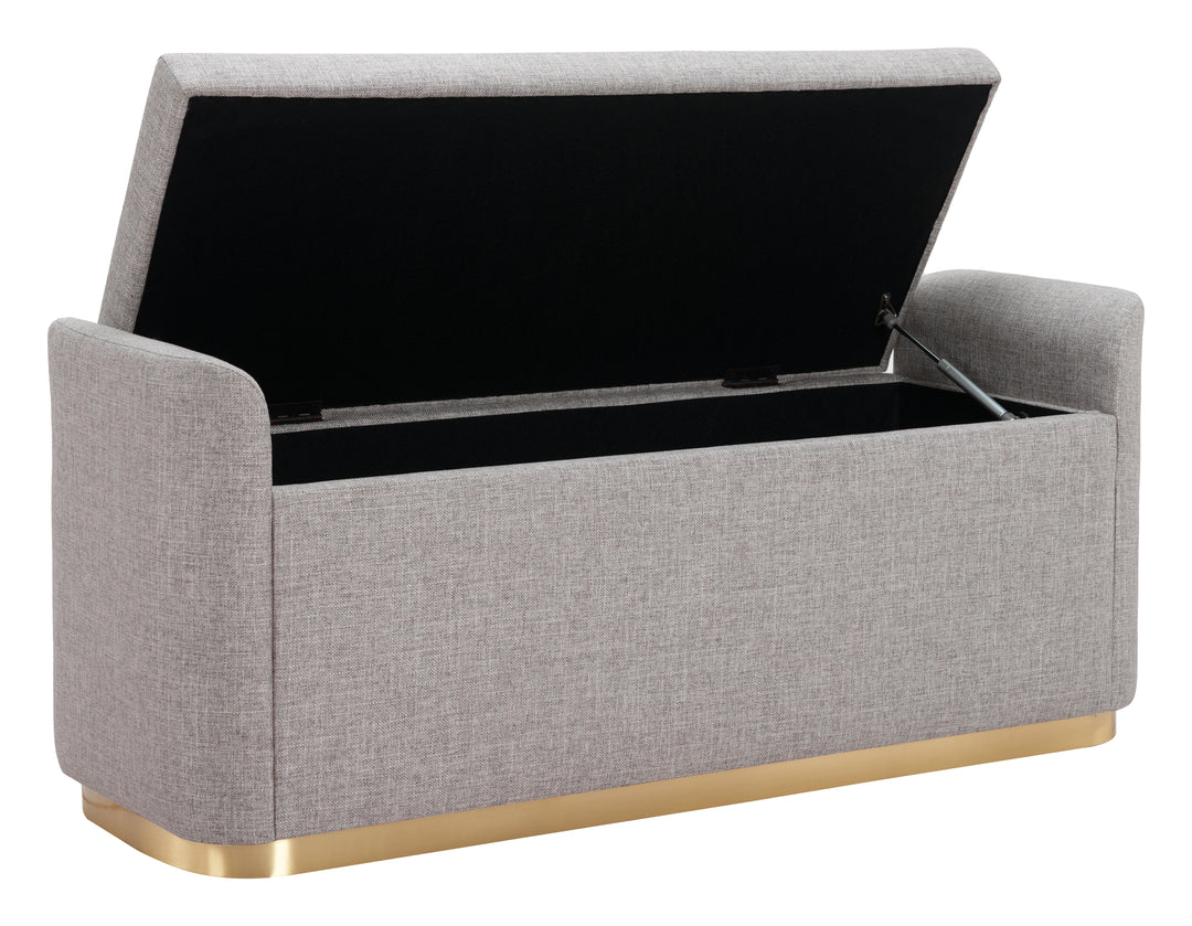 Zuo Dobo Storage Bench Gray