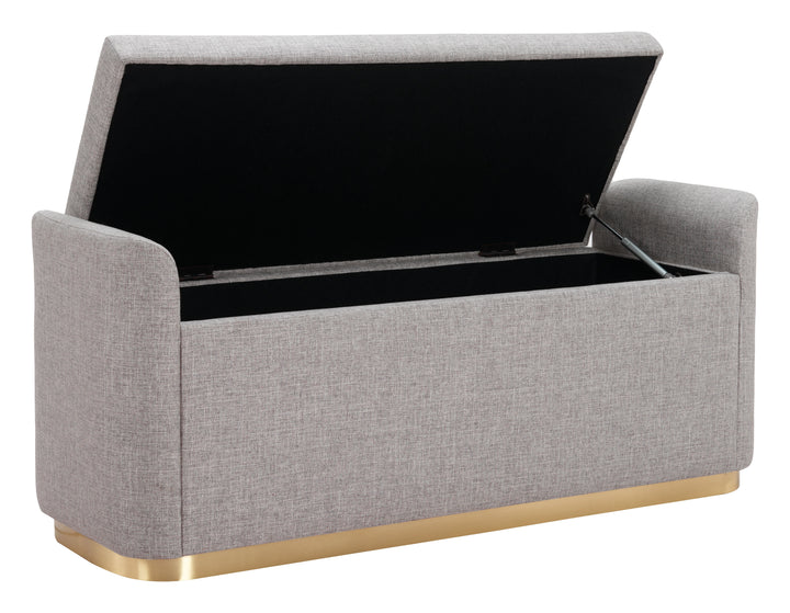 Zuo Dobo Storage Bench Gray