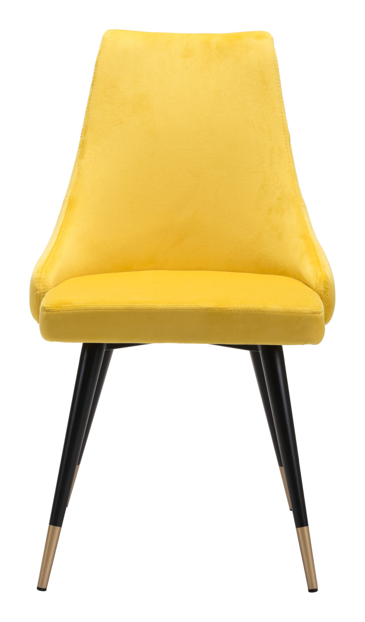 Zuo Piccolo Dining Chair (Set of 2) Yellow