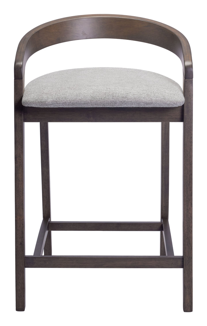 Zuo Troy Counter Stool (Set of 2) Dove Gray & Espresso