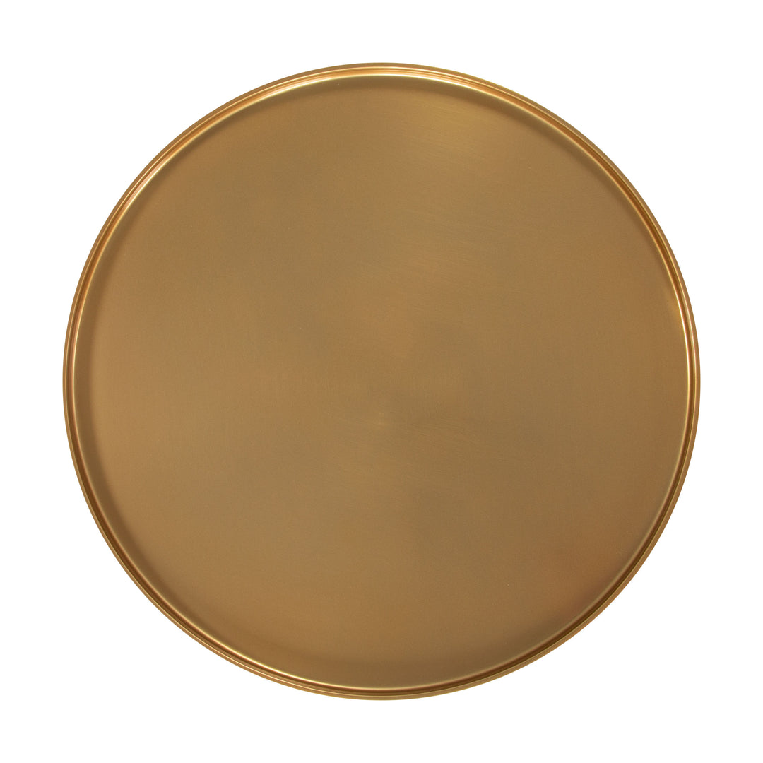Zuo Cendre Side Table Gold & Beige
