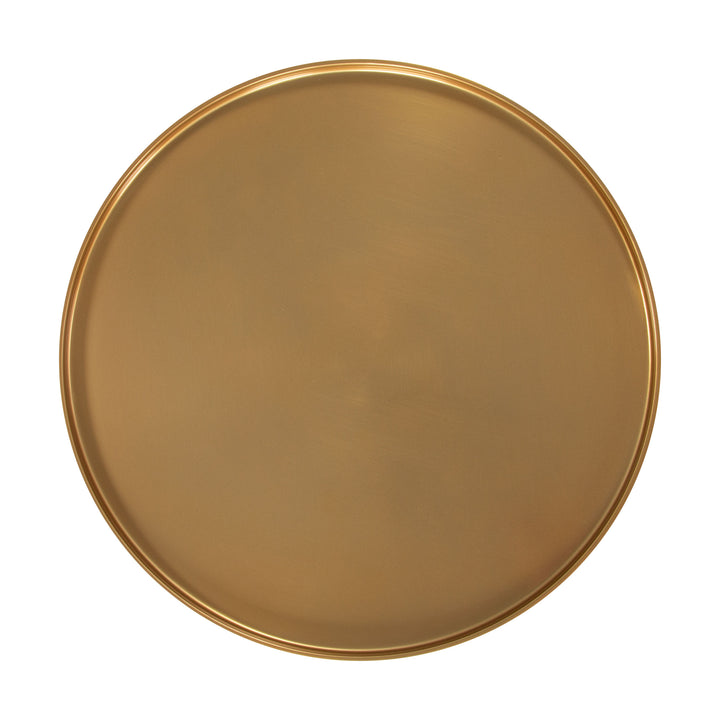 Zuo Cendre Side Table Gold & Beige