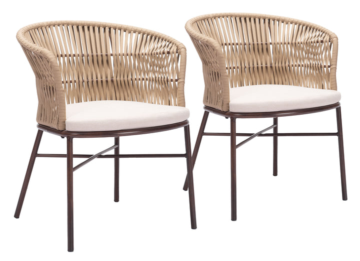 Zuo Freycinet Dining Chair (Set of 2) Natural