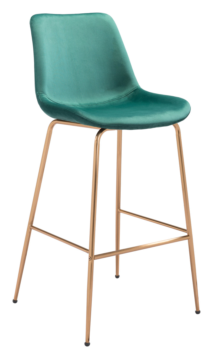Zuo Tony Barstool Green & Gold