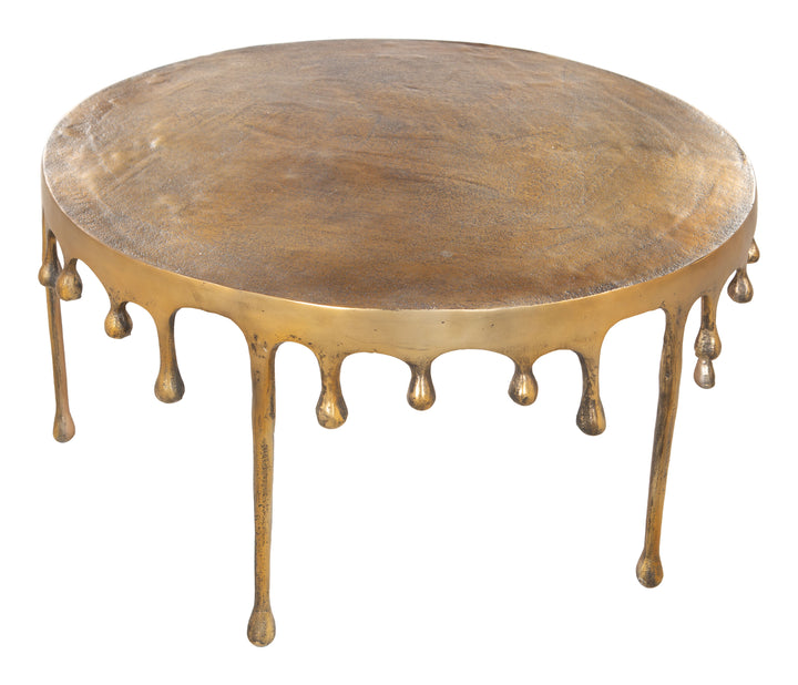 Zuo Drip Coffee Table Antique Brass