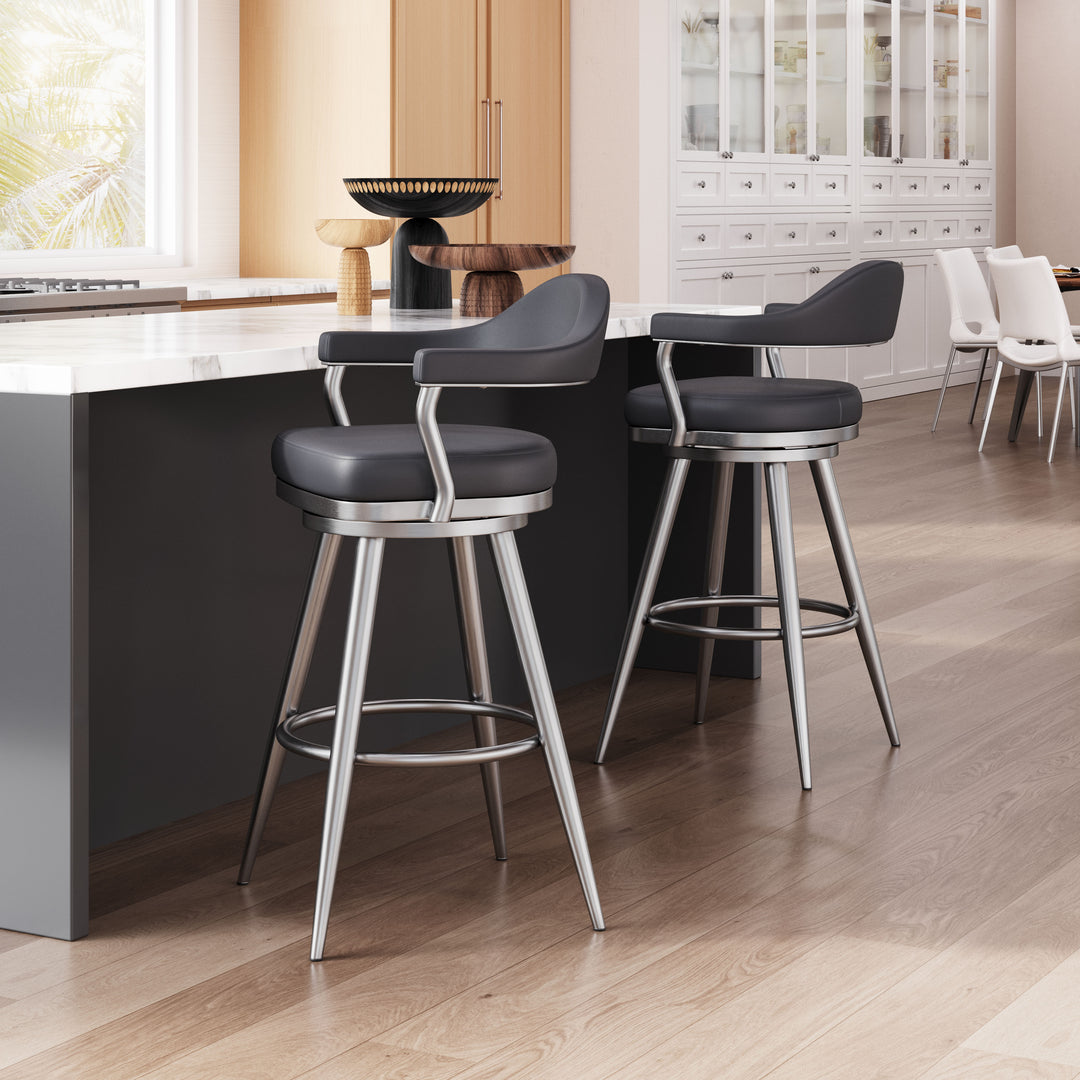 Zuo Vagur Swivel Barstool Black