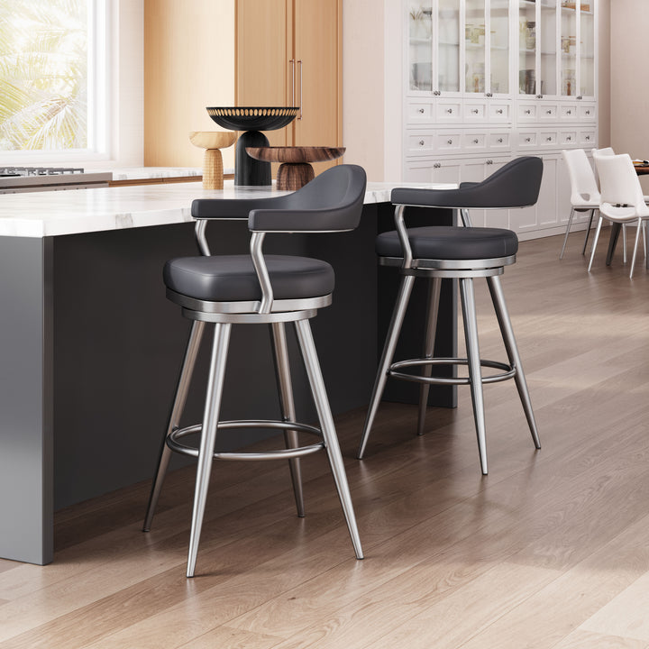Zuo Vagur Swivel Barstool Black