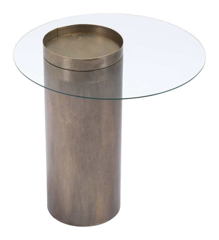 Zuo Emi End Table Antique Bronze