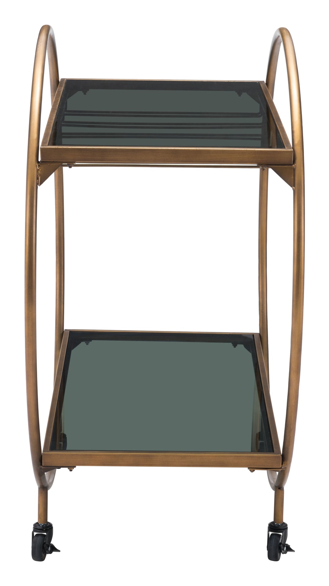 Zuo Arc Bar Cart Brass & Black