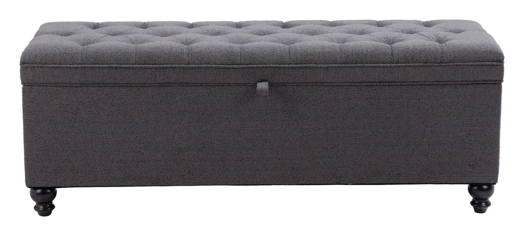 Zuo Halifax Storage Bench Gravel Gray
