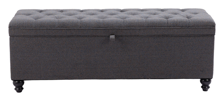 Zuo Halifax Storage Bench Gravel Gray
