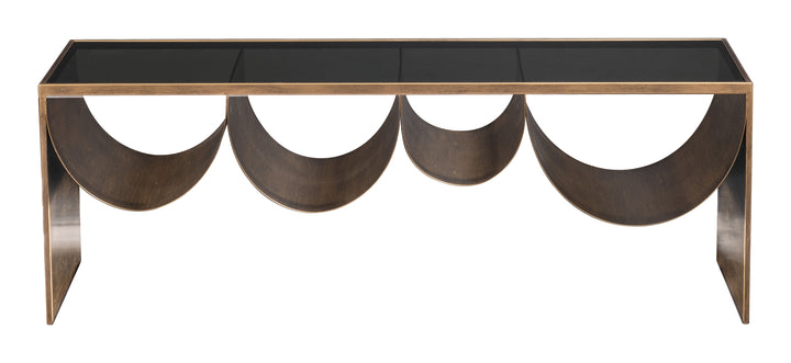 Zuo Reed Coffee Table Brass & Black