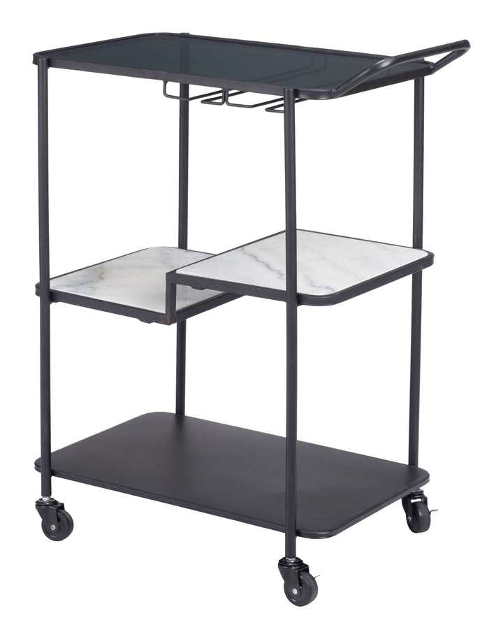 Zuo Constanza Bar Cart Black