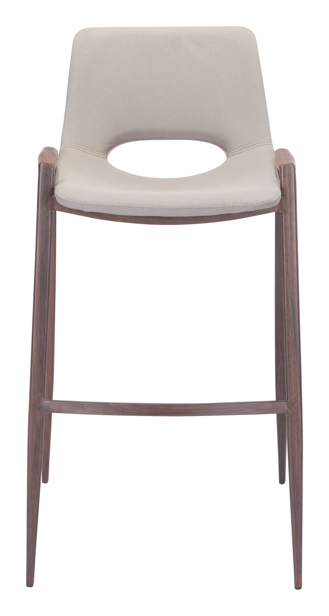Zuo Desi Barstool (Set of 2) Beige & Walnut
