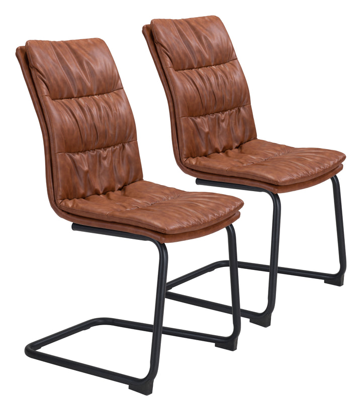 Zuo Sharon Dining Chair (Set of 2) Vintage Brown