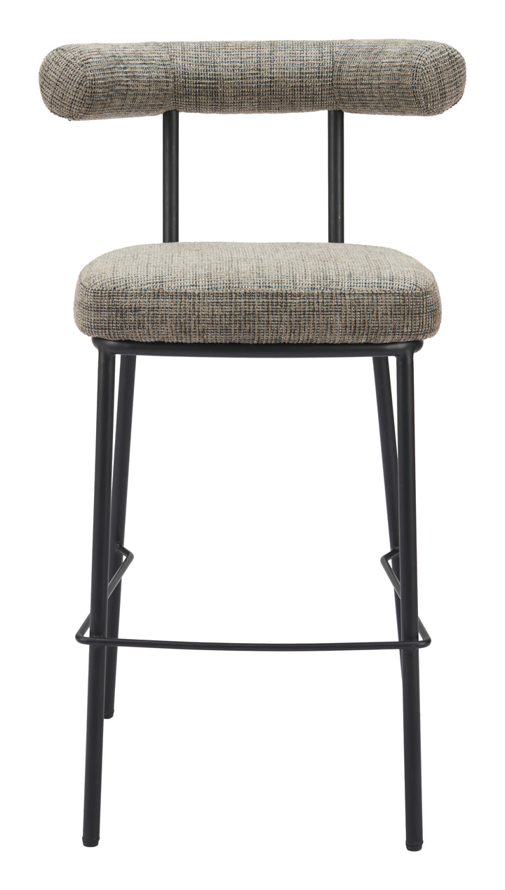 Zuo Kede Barstool Green Tweed
