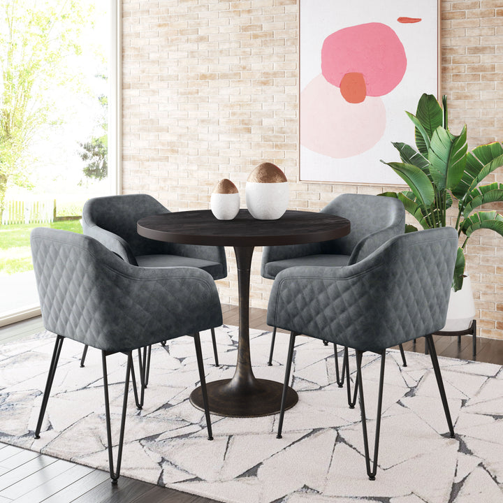 Zuo Braxton Dining Chair (Set of 2) Vintage Gray
