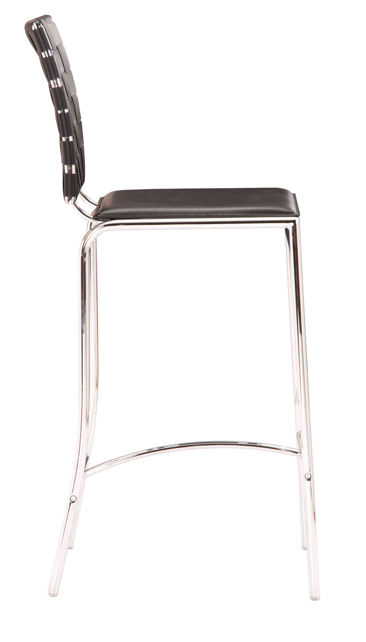 Zuo Criss Cross Counter Stool (Set of 2) Black