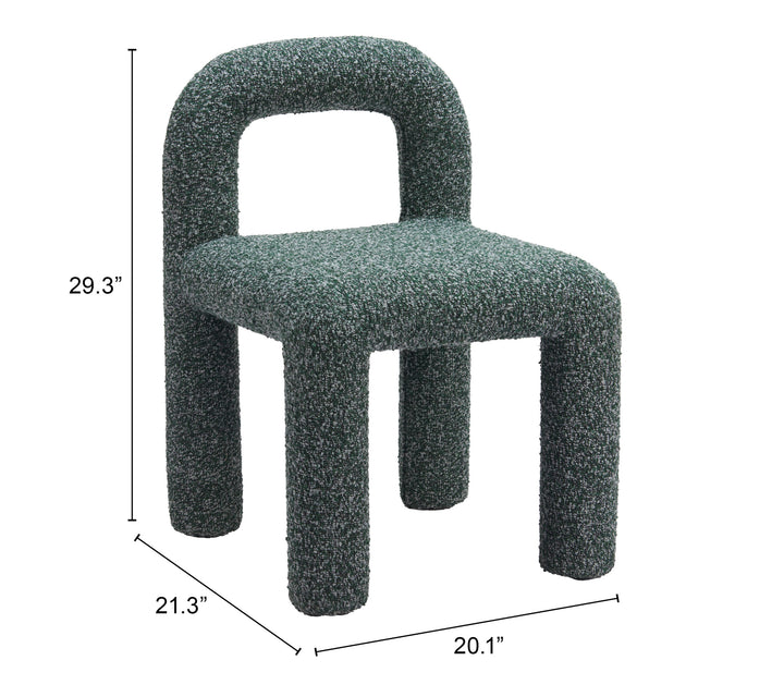 Zuo Arum Dining Chair (Set of 2) Snowy Green