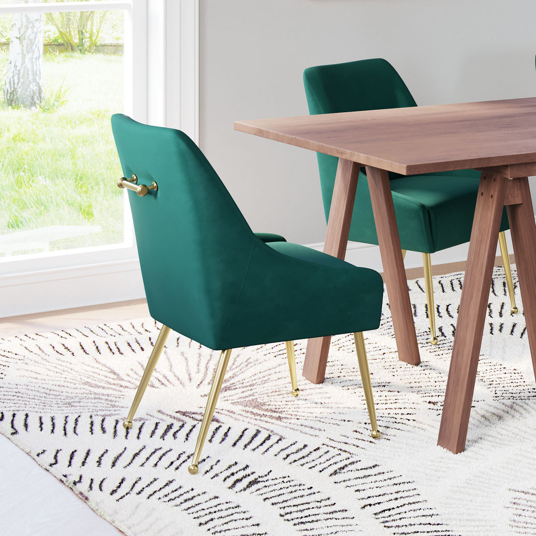 Zuo Maxine Dining Chair Green & Gold