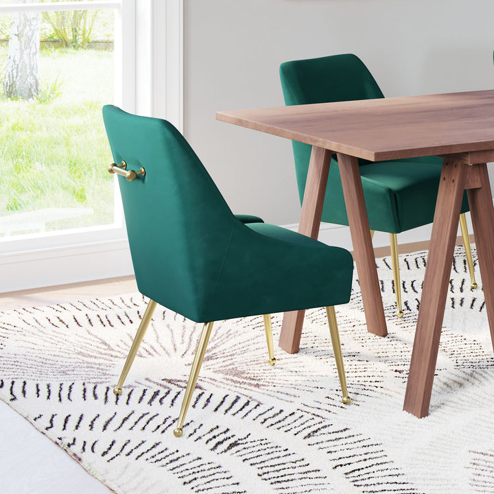Zuo Maxine Dining Chair Green & Gold