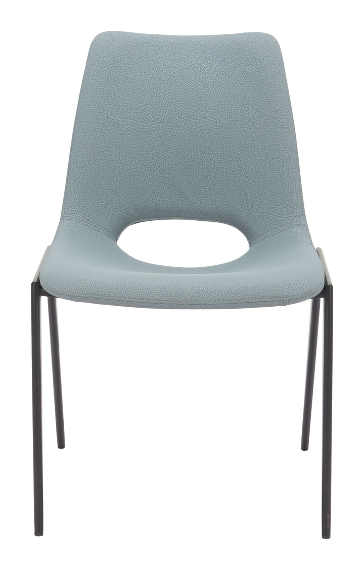 Zuo Desi Armless Dining Chair (Set of 2) Azure Gray