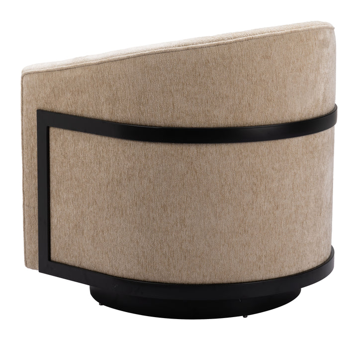 Zuo Hanko Swivel Chair Golden Beige
