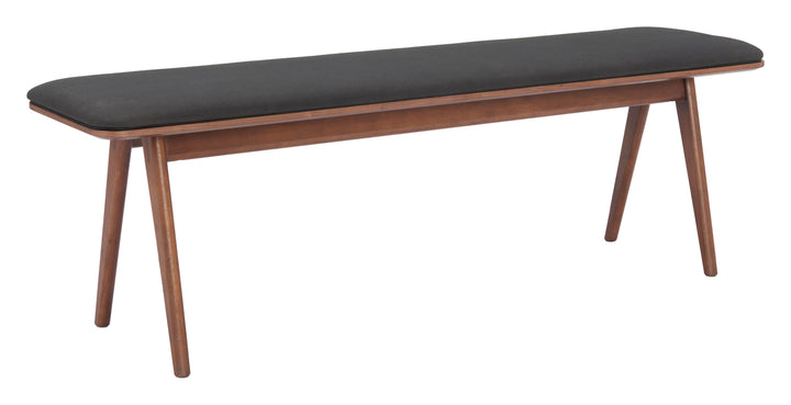 Zuo Kazwali Bench Black & Walnut