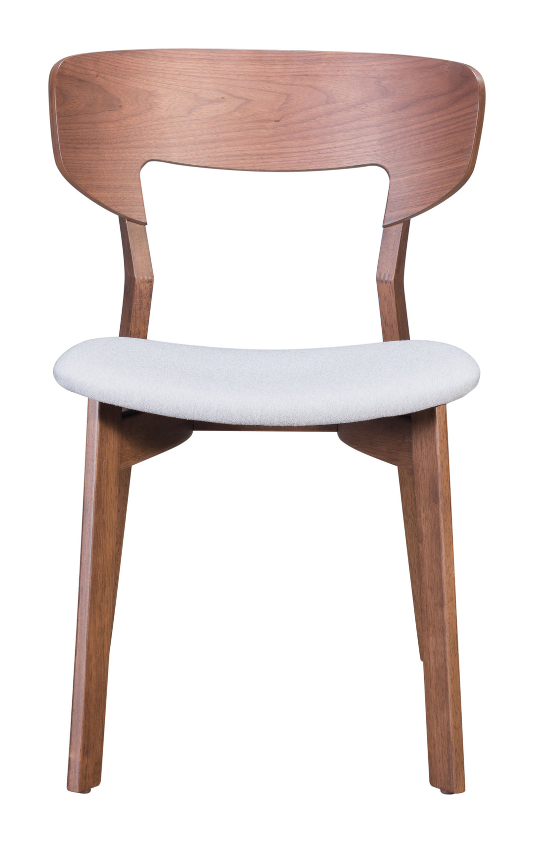 Zuo Russell Dining Chair (Set of 2) Walnut & Light Gray
