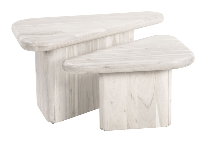 Zuo Navidic Coffee Table Set (2-Piece) Whitewashed