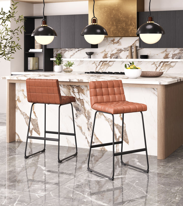 Zuo Pago Barstool (Set of 2) Brown