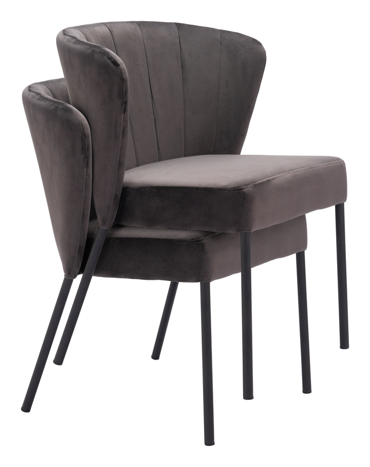 Zuo Aimee Dining Chair (Set of 2) Gray