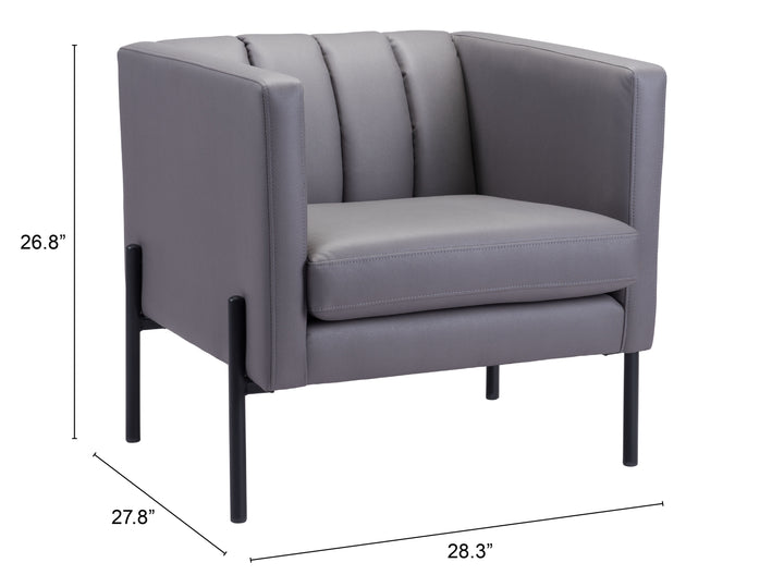 Zuo Jess Accent Chair Gray