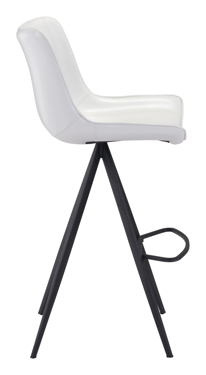 Zuo Aki Barstool (Set of 2) White & Black