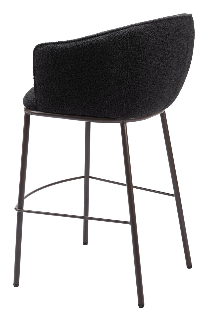 Zuo Essen Barstool Black & Bronze