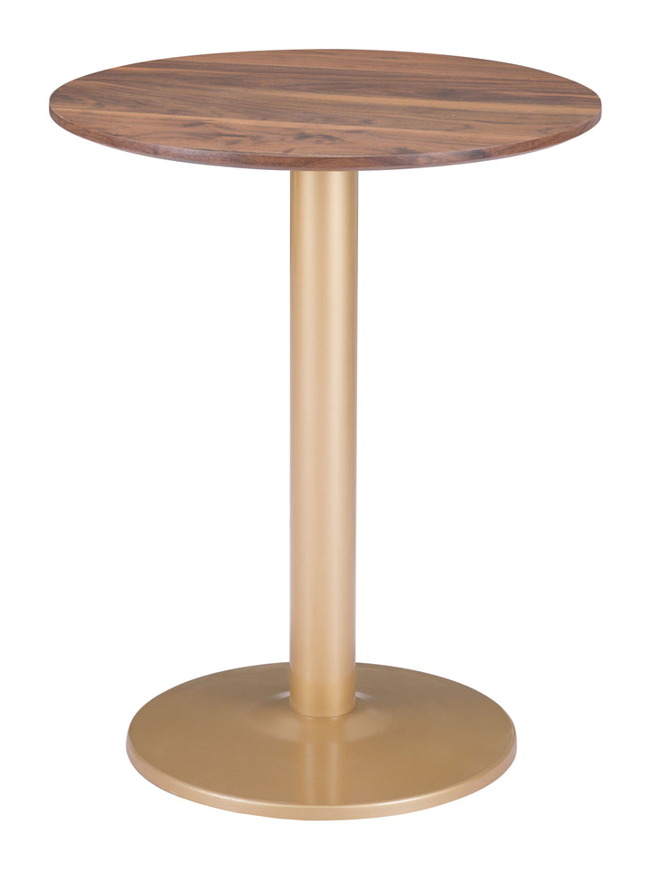 Zuo Alto Bistro Table Brown & Gold