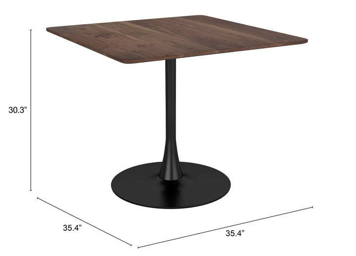 Zuo Molly Dining Table Brown