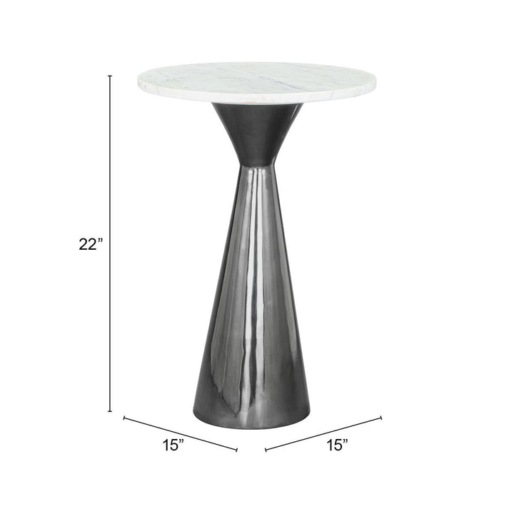Zuo Tim Side Table White & Black