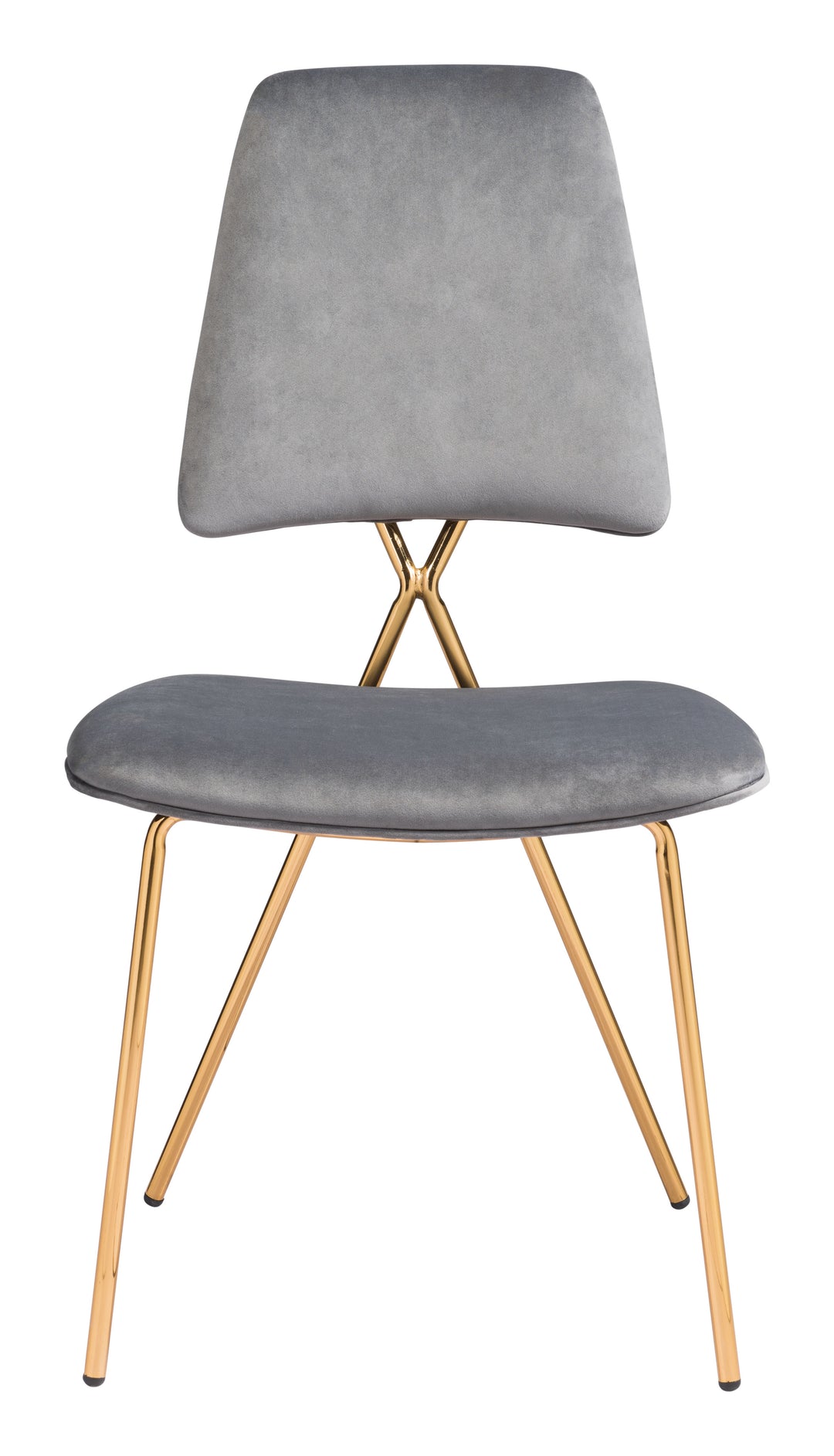 Zuo Chloe Dining Chair (Set of 2) Gray & Gold