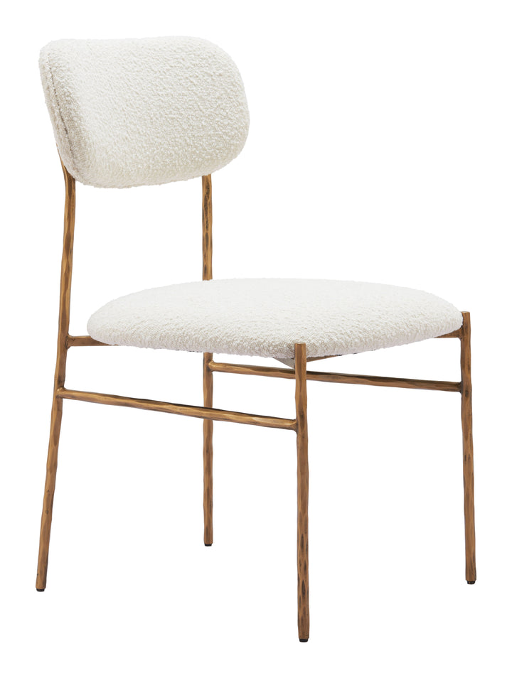 Zuo Sydhavnen Dining Chair Cream & Gold