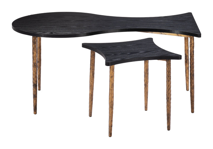 Zuo Norden Coffee Table Set (2-Piece) Black & Bronze