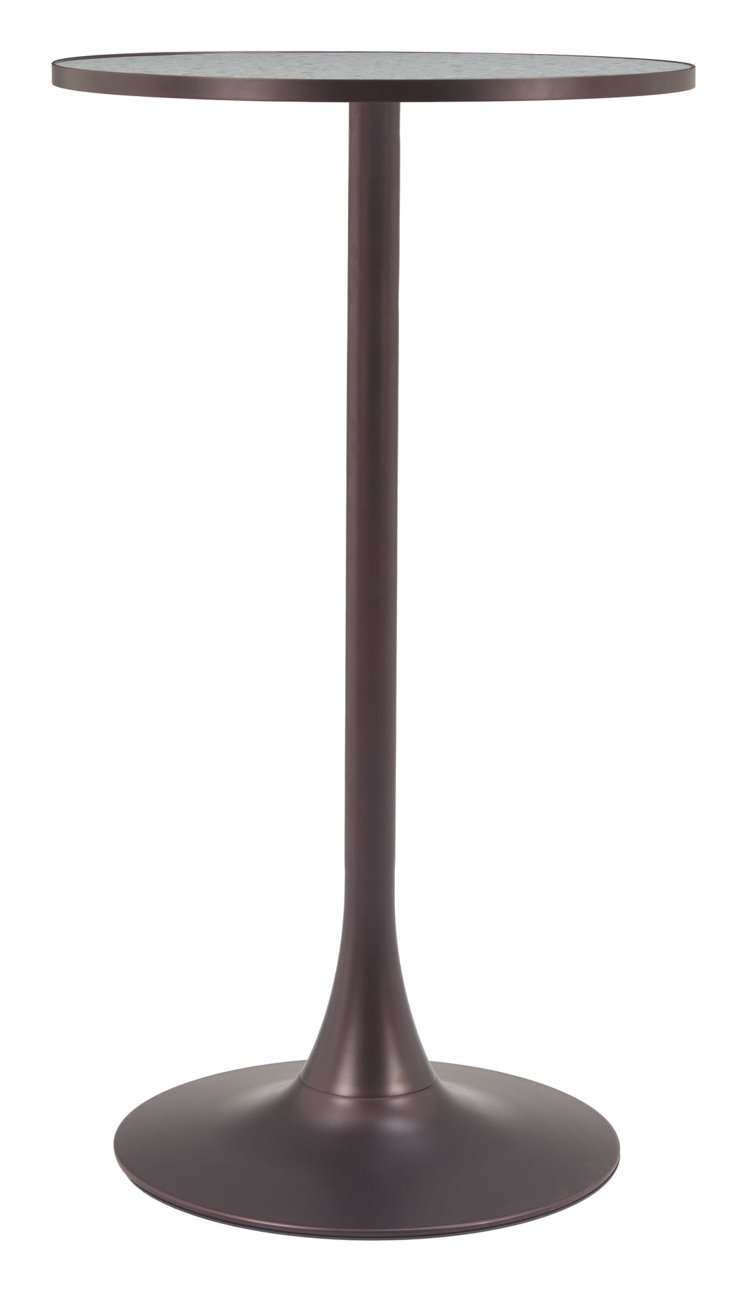 Zuo Bite Bar Table Gray & Bronze