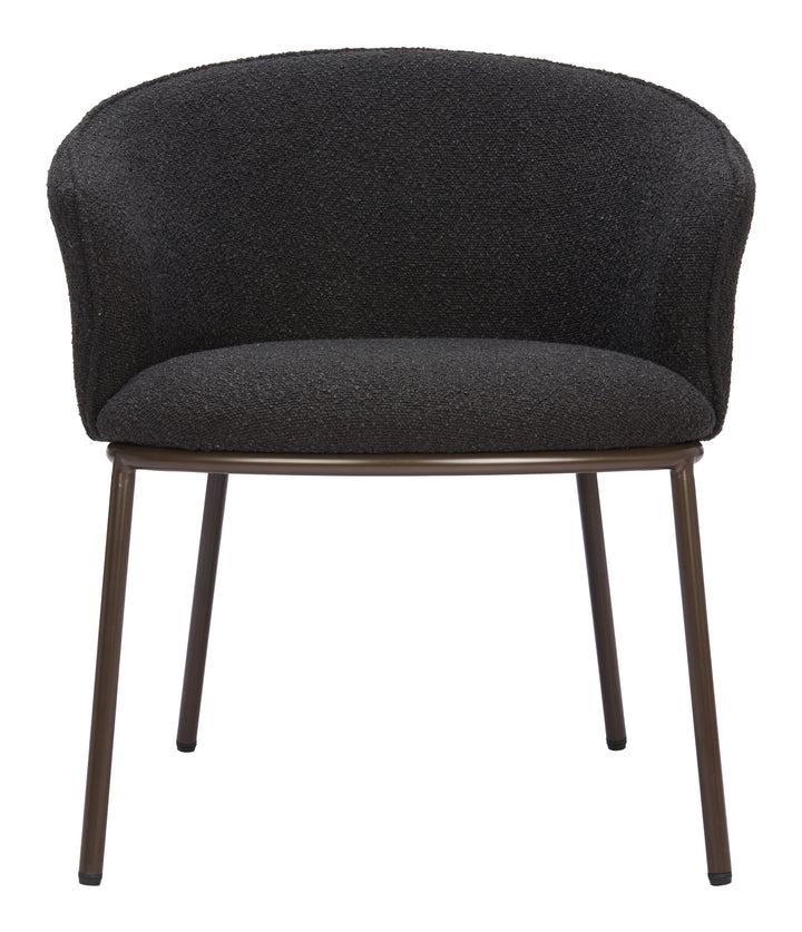 Zuo Essen Dining Chair Black & Bronze