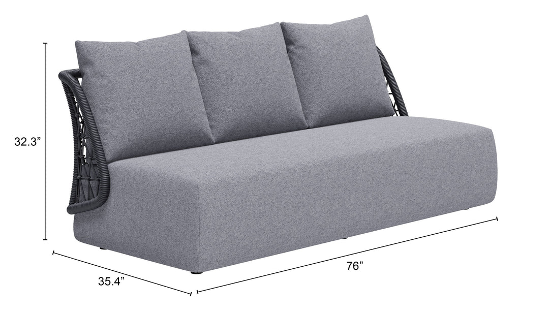 Zuo Mekan Sofa Gray